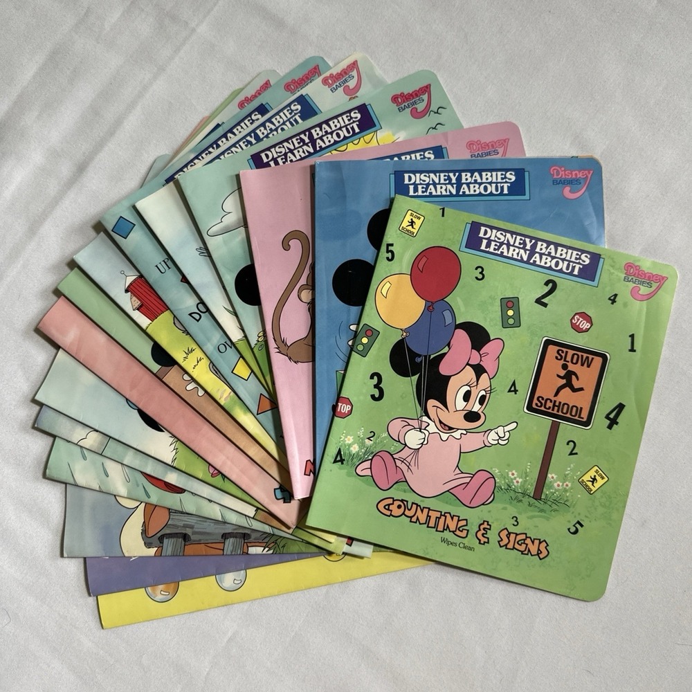 Vintage Disney Babies Learn About Soft Cover Wipe Clean Book Lot of 15 1987-1990 - Picture 16 of 16